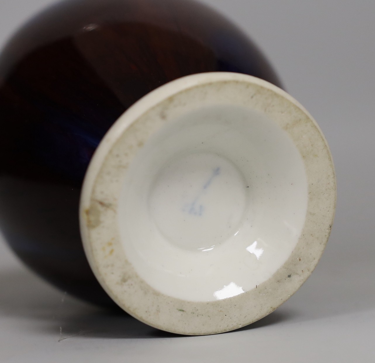 A Chinese flambe vase, 14cm